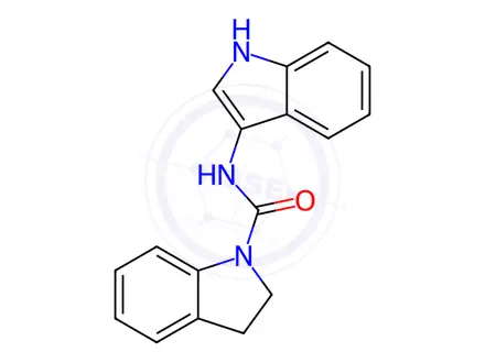 Chemical structure of N-(1H-Indol-3-yl)indoline-1-carboxamide