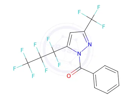 Chemical structure of 1-BENZOYL-5(3)-(HEPTAFLUOROPROPYL)-3(5)-(TRIFLUOROMETHYL)PYRAZOLE