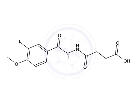 Chemical structure of 4-(2-(3-Iodo-4-methoxybenzoyl)hydrazinyl)-4-oxobutanoic acid
