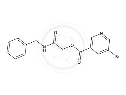 Chemical structure of 2-(Benzylamino)-2-oxoethyl 5-bromonicotinate