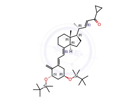 Chemical structure of (5E)-1,3-Bis-O-(tert-Butyldimethylsilyl)-24-oxo-calcipotriene
