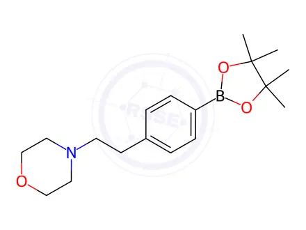 Chemical structure of 4-(2-Morpholinoethyl)phenylboronic acid, pinacol ester