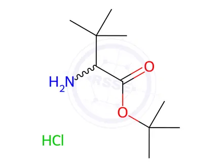 Chemical structure of tert-Butyl (S)-2-Amino-3,3-dimethylbutanoate Hydrochloride
