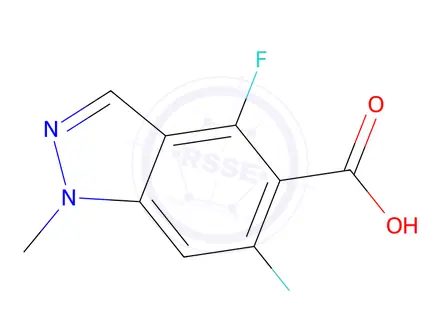 Chemical structure of 4,6-Difluoro-1-methyl-1H-indazole-5-carboxylic Acid