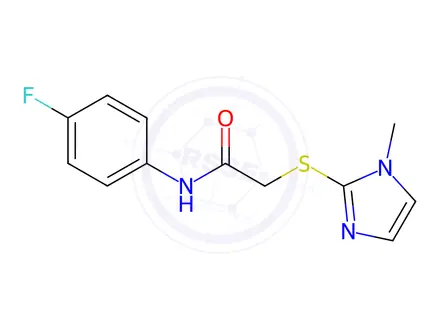 Chemical structure of n-(4-Fluorophenyl)-2-((1-methyl-1h-imidazol-2-yl)thio)acetamide