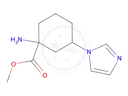 Chemical structure of Methyl 1-amino-3-(1h-imidazol-1-yl)cyclohexane-1-carboxylate