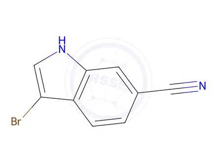 Chemical structure of 3-Bromo-1h-Indole-6-Carbonitrile