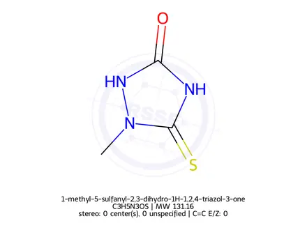 Chemical structure of 1-methyl-5-sulfanyl-2,3-dihydro-1H-1,2,4-triazol-3-one