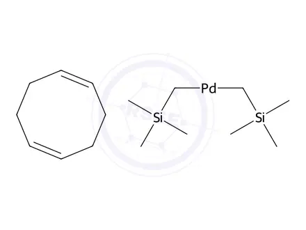 Chemical structure of (1,5-Cyclooctadiene)bis(triMethylsilylMethyl)palladiuM(II)