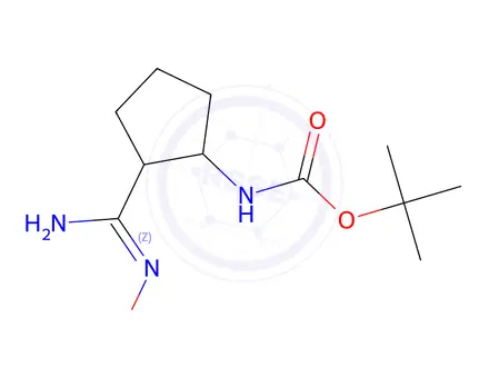 Chemical structure of Tert-butyl (2-(n'-hydroxycarbamimidoyl)cyclopentyl)carbamate