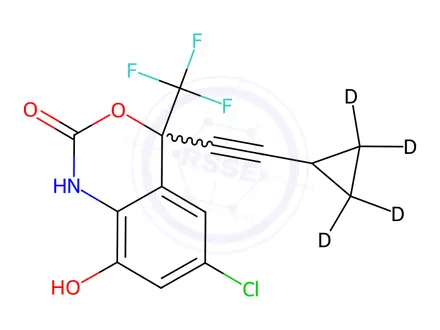 Chemical structure of rac 8-Hydroxy Efavirenz-d4