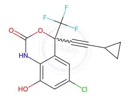 Chemical structure of Efavirenz Impurity 12(rac 8-Hydroxy Efavirenz)