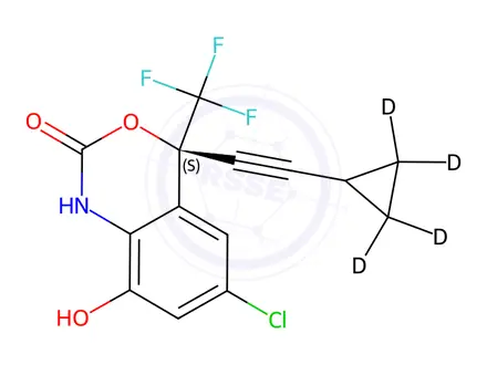 Chemical structure of 8-Hydroxy-Efavirenz D4
