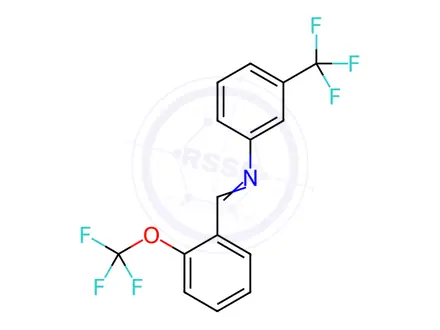 Chemical structure of N1-[2-(trifluoromethoxy)benzylidene]-3-(trifluoromethyl)aniline