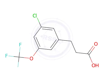 Chemical structure of 3-(3-Chloro-5-(trifluoromethoxy)phenyl)propanoic acid