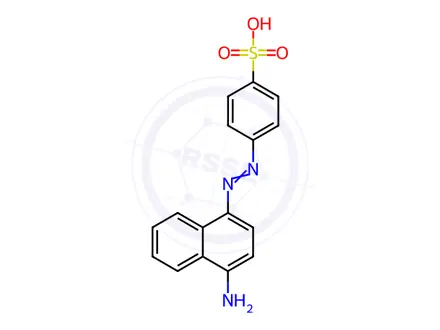 Chemical structure of 4-(4-amino-1-naphthylazo)benzenesulphonic acid