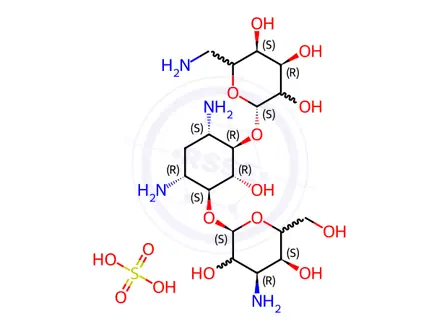 Chemical structure of Kanamycin sulfate