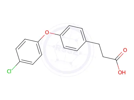 Chemical structure of 3-(4-(4-Chlorophenoxy)phenyl)propanoic acid