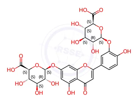 Chemical structure of Luteolin 7,3'-di-O-glucuronide