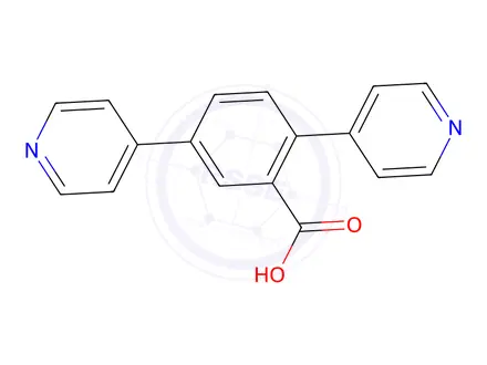 Chemical structure of 2,5-Di-4-pyridinylbenzoic acid
