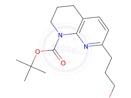 Chemical structure of Tert-Butyl 7-(3-Hydroxypropyl)-3,4-Dihydro-1,8-Naphthyridine-1(2h)-Carboxylate