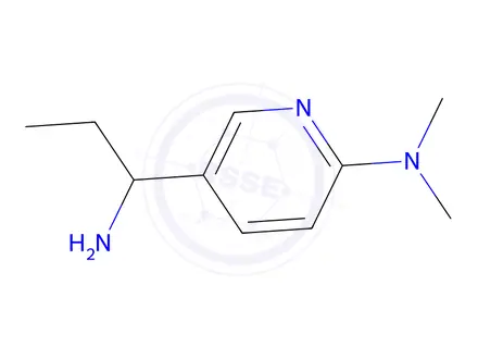 Chemical structure of 5-(1-Aminopropyl)-N,N-dimethylpyridin-2-amine