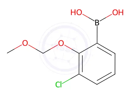 Chemical structure of 3-Chloro-2-(methoxymethoxy)phenylboronic acid