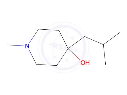 Chemical structure of 1-Methyl-4-(2-methylpropyl)piperidin-4-ol