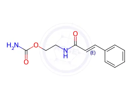 Chemical structure of N-[2-[(Aminocarbonyl)oxy]ethyl]-3-phenylpropenamide