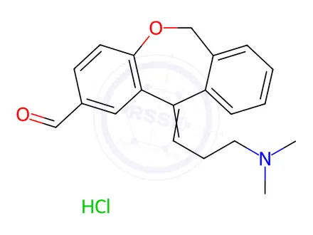 Chemical structure of (E/Z)-Olopatadine Carbaldehyde hydrochloride