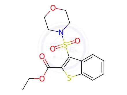 Chemical structure of Ethyl 3-(morpholinosulfonyl)benzo[b]thiophene-2-carboxylate