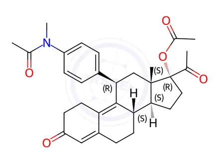 Chemical structure of Ulipristal Acetate Impurity 3