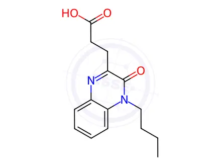Chemical structure of 4-Butyl-3,4-dihydro-3-oxo-2-quinoxalinepropanoic acid