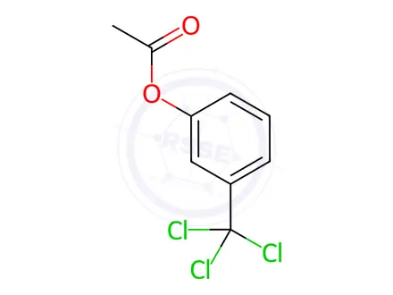 Chemical structure of 3-(trichloromethyl)phenyl acetate