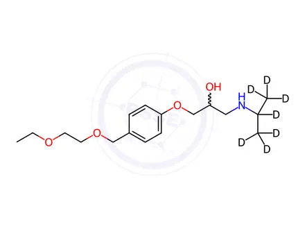 Chemical structure of 1-(4-((2-Ethoxyethoxy)methyl)phenoxy)-3-((propan-2-yl-d7)amino)propan-2-ol