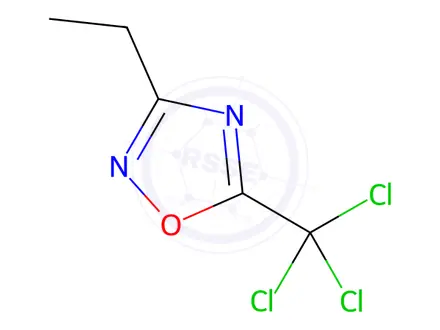 Chemical structure of 3-ethyl-5-(trichloromethyl)-1,2,4-oxadiazole