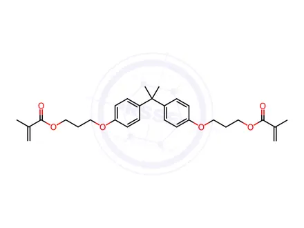 Chemical structure of Bisphenol-A-bis (4-methacryloyloxybutyl) ether