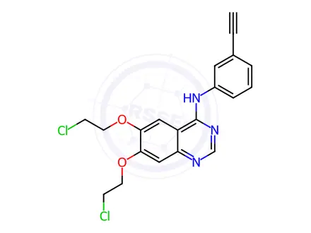 Chemical structure of Erlotinib Impurity, 6,7-bis(2-chloroethoxy)