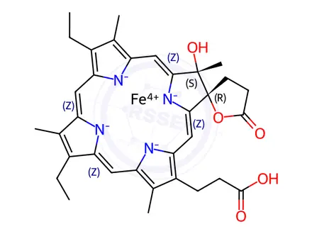 Chemical structure of Benzoic acid, 2,4-dimethoxy-6-pentyl-, 4-carboxy-3-heptyl-5-methoxyphenyl ester
