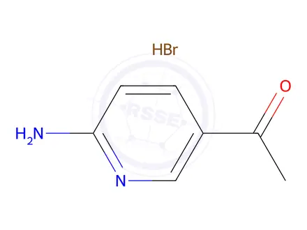 Chemical structure of 1-(6-Aminopyridin-3-yl)ethanone hydrobromide