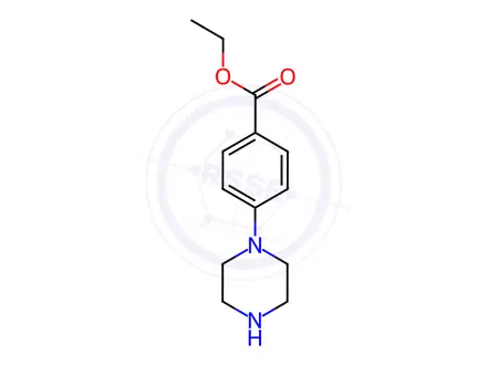 Chemical structure of 1-(4-Ethoxycarbonylphenyl)piperazine