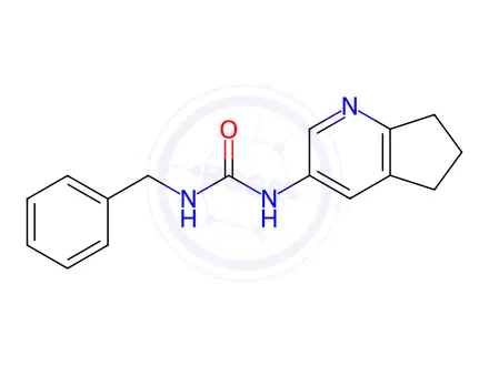 Chemical structure of N-(6,7-Dihydro-5H-cyclopenta[b]pyridin-3-yl)-N′-(phenylmethyl)urea