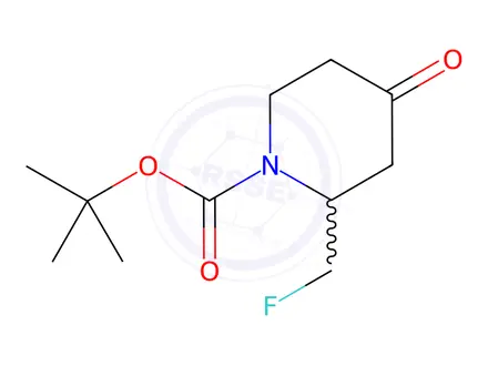 Chemical structure of Tert-butyl 2-(fluoromethyl)-4-oxopiperidine-1-carboxylate