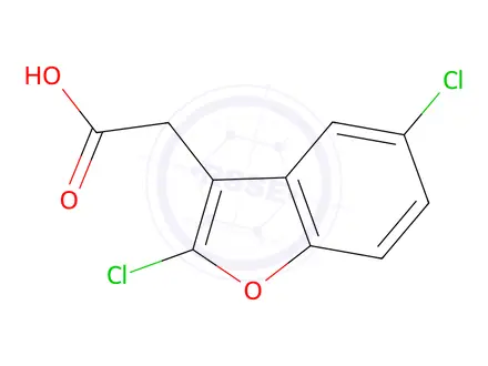 Chemical structure of 2-(2,5-Dichlorobenzofuran-3-yl)acetic acid
