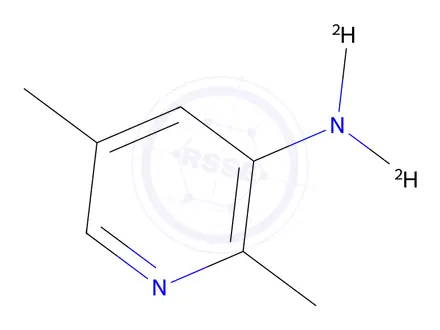 Chemical structure of 2,5-Dimethyl-3-pyridinamine-d2