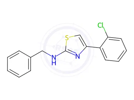 Chemical structure of n-Benzyl-4-(2-chlorophenyl)thiazol-2-amine