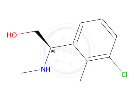Chemical structure of (R)-2-(3-chloro-2-methylphenyl)-2-(methylamino)ethan-1-ol