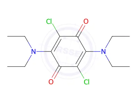 Chemical structure of 2,5-BIS(N-DIETHYLAMINO)-3,6-DICHLORO-P-BENZOQUINONE