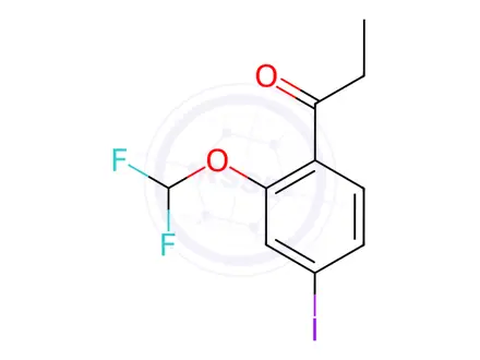 Chemical structure of 2'-(Difluoromethoxy)-4'-iodopropiophenone