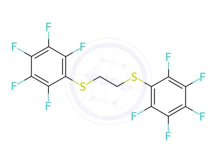 Chemical structure of 1,2-Bis[(pentafluorophenyl)thio]ethane